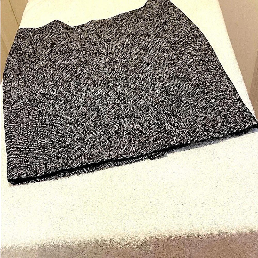 The Limited BlackGrayTweed Lined Tailored Fitted Autumn Skirt Back to Class 14
